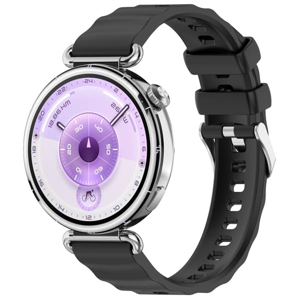 18mm Silicone Strap Compatible with Huawei Watch GT6 (Spring Pin) Black