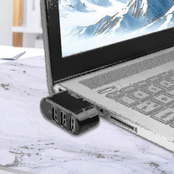 Heta USB-hubbar 3 portar USB 2.0 Hub Mini Roterande Splitter Adapter Hub För PC Notebook Laptop Mac USB 2.0