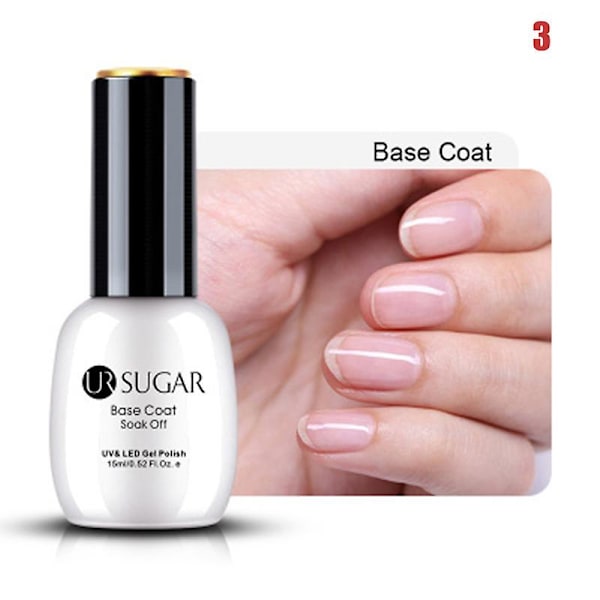 Manikyr Base Coat Neglelakk Langvarig Lett å Påføre Fjerne Manikyrutstyr Ny