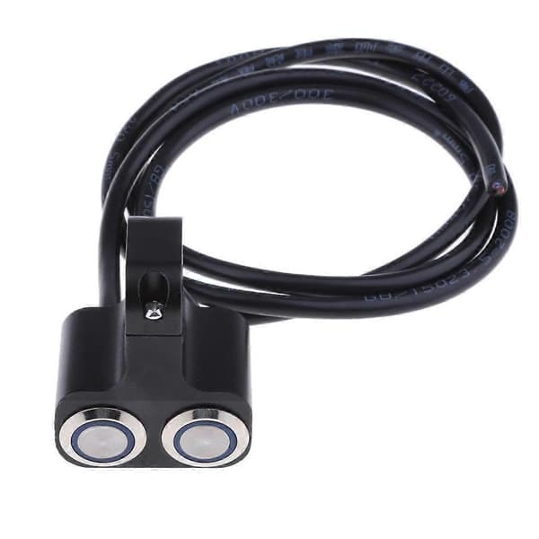 Dobbel Trykknapp PÅ AV Styrebryter for Frontlykt for 25mm 1\" Styre