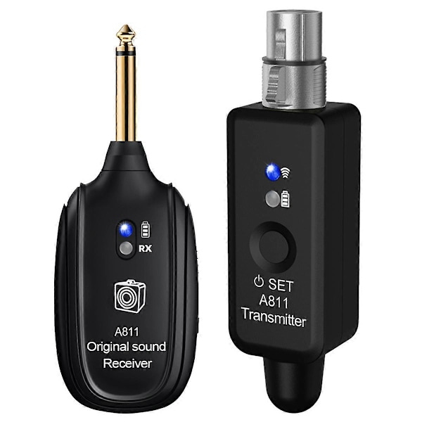 A811 Trådløs Mikrofon Konverter Adapter Sender og Modtager Kablet til Trådløs Dynamisk Mikrofon