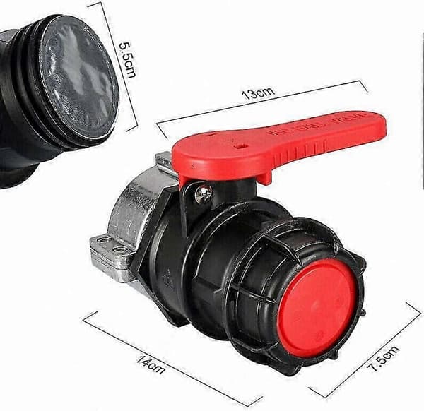 IBC Adapter Kuleventil, Tank Erstatning Kuleventil, Stoppventil, S60x6 (60 mm), S75x6 (75 mm) DN50