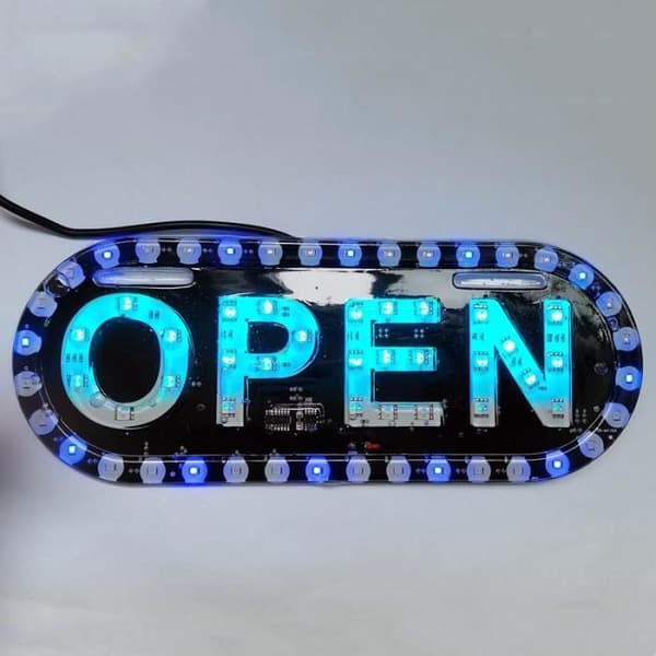 LED reklamepanel, displaytavle, for butikk, åpent banner, 12v DC LED-lys
