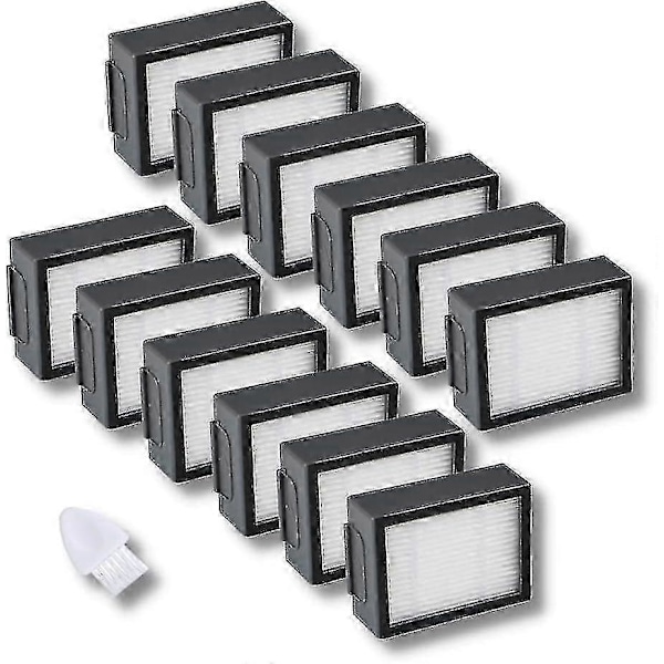 12-pack Ersättningsfilter för Irobot Roomba I&e I1 I3 I4 I6 I7 I8 E5 E6+ J7 (ej för J7+) Reservdelar för Dammsugartillbehör-QJWL