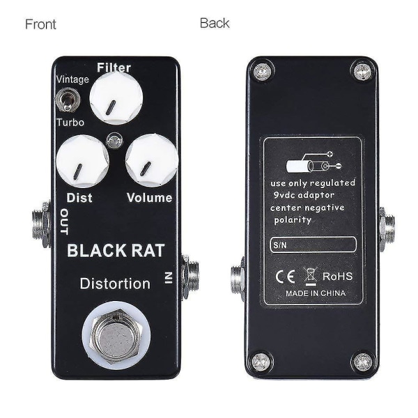 Mosky Black Rat Distortion Mini Guitar Effect Pedal Fgao-jbk