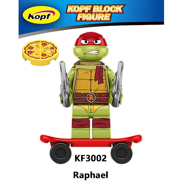 8 kpl Teenage Mutant Ninja Turtles -sarjan DIY-kokoonpanorakennuspalikoita hahmoja lisävarusteilla lapsille opettavaisia leluja