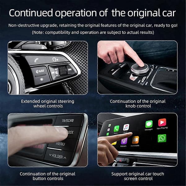 Älykäs langaton autoadapteri langallisesta langattomaan Carplay/Android Auto -älyliitäntälaatikkoon, kaksois-WiFi