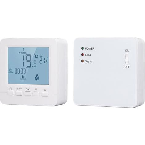 Programmerbar Trådløs Smart Termostat for Elektriske Radiatorer, Sikker 230V