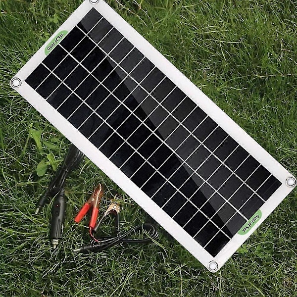 30W Polykrystallinsk Solcellepanel Fleksibelt Solcellepanel For Camping Bilreise Utendørs Nødstrøm A