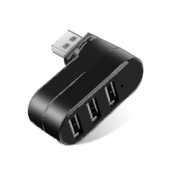 Hot USB Hubs 3 Porte USB 2.0 Hub Mini Roterende Splitter Adapter Hub Til PC Notebook Laptop Mac USB 2.0