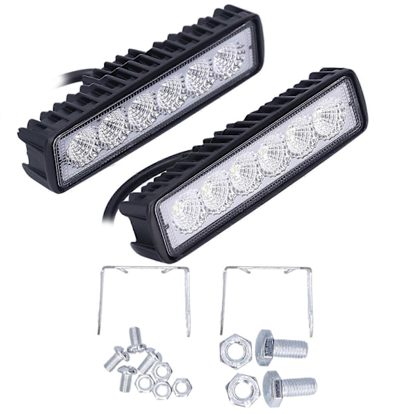 2PCS LED Work Light 18W IP67 Waterproof Aluminum Alloy Universal Modification for Auto