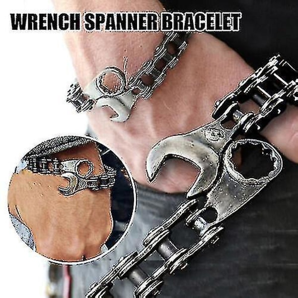 Mens Bikers Bracelet Wrench Spanner Bracelet Motorcycle Bike Chain Bracelets Best Gift