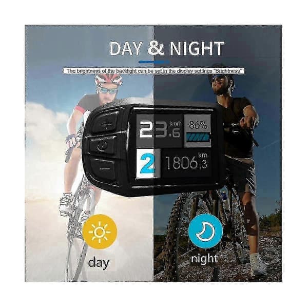 LCD TFT UKC3 Display Hastighet Batteritid Indikator för Elcykel 24V 36V 48V Motor Konvertering