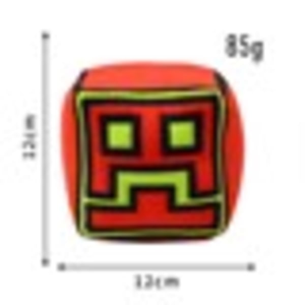 Geometry Dash Geometry Dash Plyslegetøj Spil Dukke grøn firkant stil 18