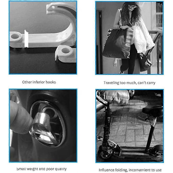 Elscooter Krok Elektrisk Scooter Främre Krok Gadget Krok Hänge Elscooter Krok (svart) (1st)