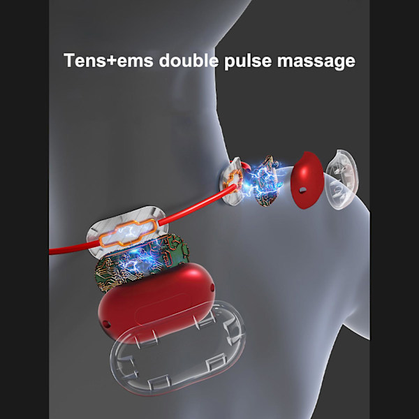 Ny Uppgraderad Bärbar Nacke- och Axelmassagerare med Uppvärmningsfunktion - Dubbel Pulsteknik - Bästa Gåvor för Kvinnor och Män