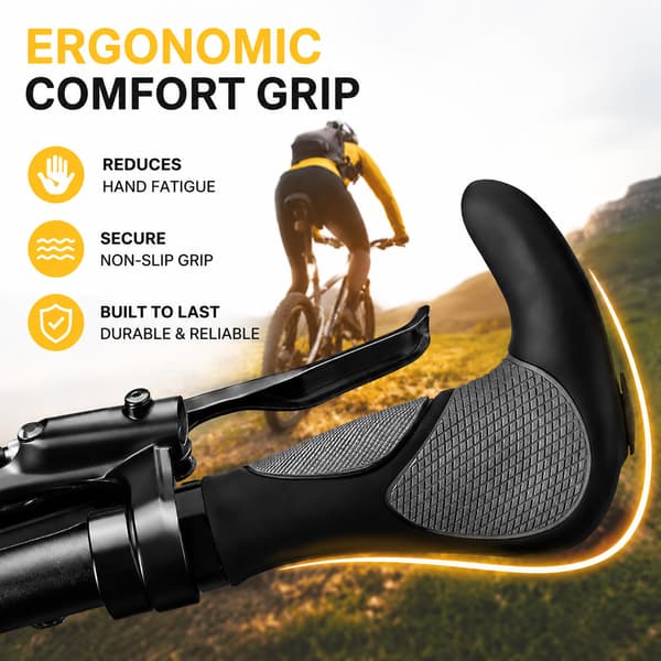 Ergonomiska gummigrepp med styrändar för MTB