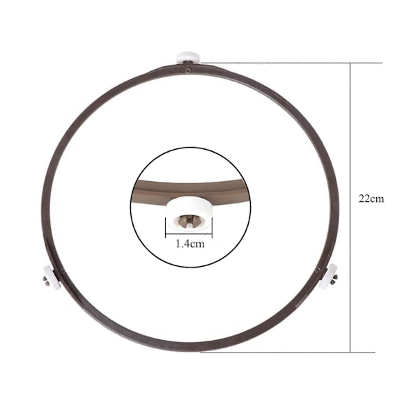 22 cm Universal Drejeskiveholder (Brun), Mikrobølgeovn Roterende Ring