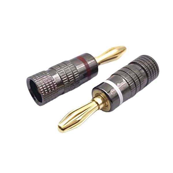 4mm kullattu banaaniliitin, 4 kpl