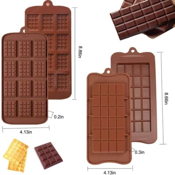 Chokladformar - Set om 5 - Silikon - Non-stick - För kakor och isbitar