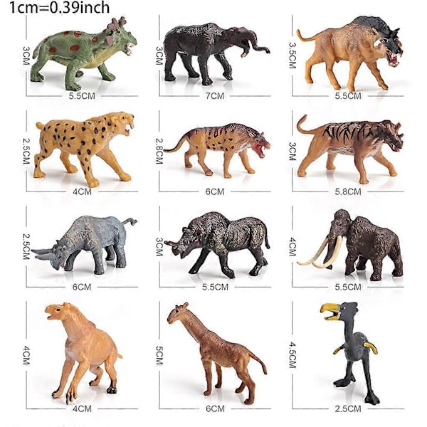 1-4 cm:n Realistiset Esihistorialliset Eläimet - Kapseli Dinosaurukset Huoneen Koristeeksi