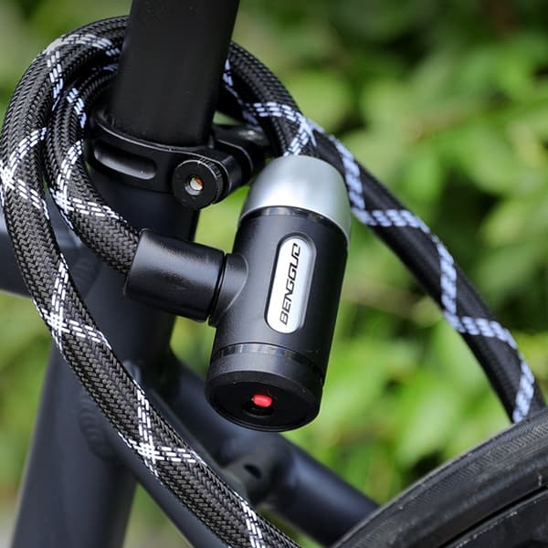 Stöldskyddande cykellås i nylon och stål – bärbar cykelsäkerhet