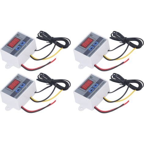 4-zoners digital termostat med LED-display til styring af varme og aircondition, 12V, 120W