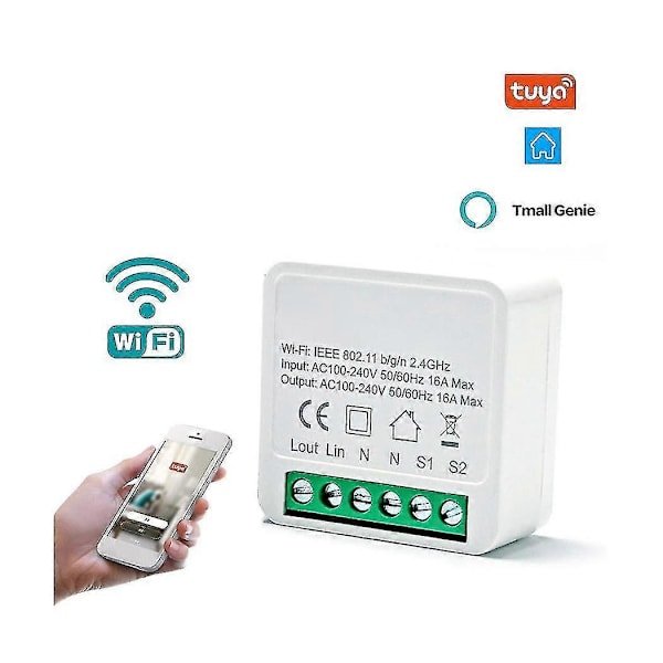 S Wifi S Katkaisijamoduuli Hammas Langaton Kaukosäädin , ,1/2 Way 16a-Yogu