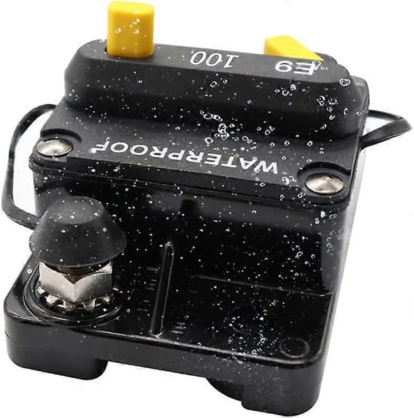 100A Strømbryter Dobbel Batteri Manuell Reset IP67 Vanntett 48V Sikring