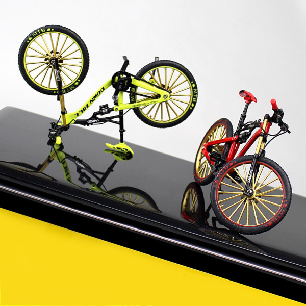 Cykel model ornamenter realistisk form legering downhill mountainbike metal legetøj grøn Green