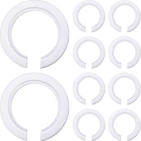 Sett med 10 E27 E14 plastfatningsringer for montering av Edison-skruelampeskjermer på bajonettfatninger