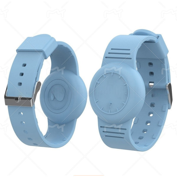 Protective Silicone Wristband for AirTag Blue