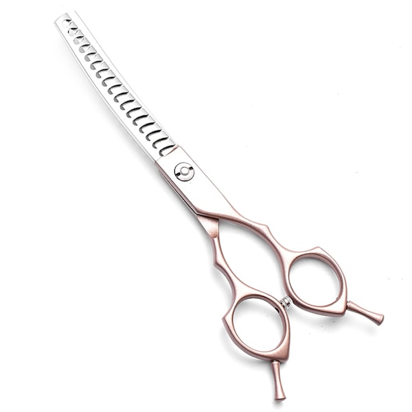 Curved Pet Scissors, 6.5 inch, Silver Bent fish bone scissors
