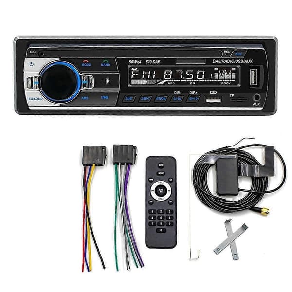 DAB+ Bilradio MP3-afspiller Bluetooth AM FM Stereo Receiver 12V 1Din In-Dash Lydsystem JSD-520