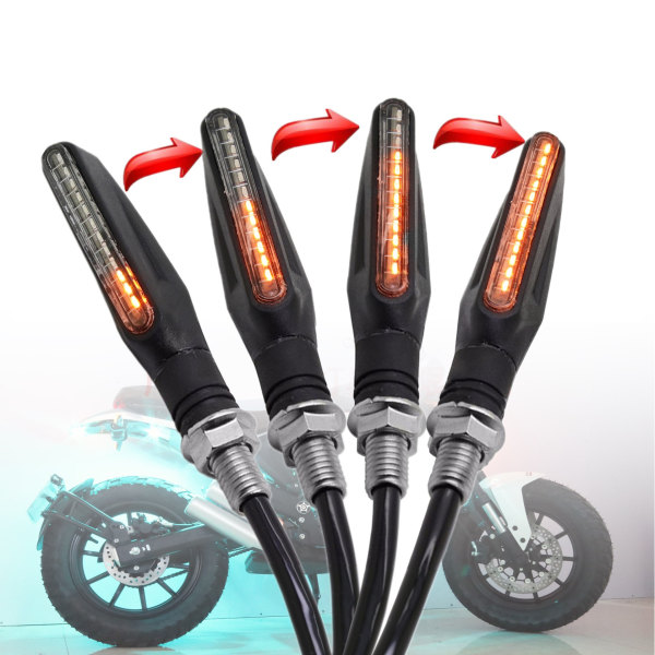 Motorcycle Indicators 4PCS Traffic Lights Turn Signal Motorbike Indicators 12V 12 LED Bulbs