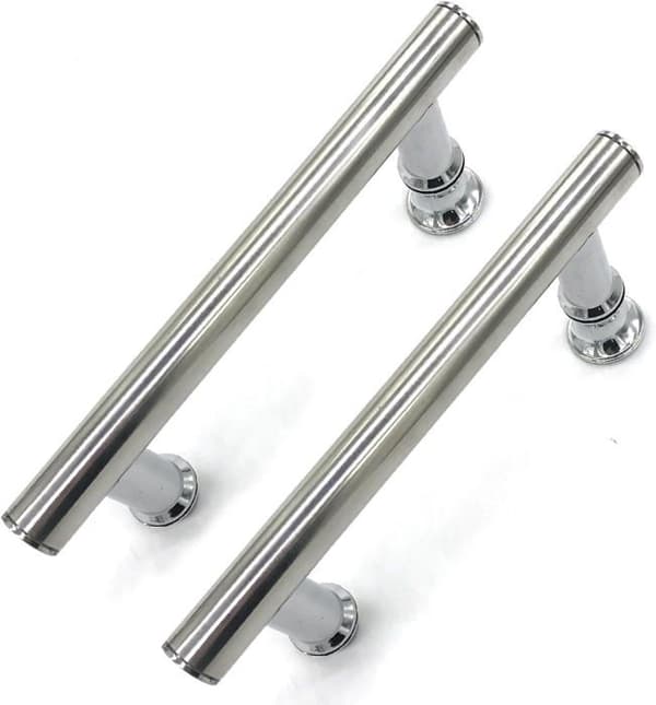 145 mm (14,5 cm) forkrommet ABS dusjdørhåndtak, hull til hull (2 stk)