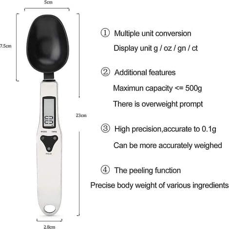 Rosenstein & Söhne præcision digital måleske, LCD-display, op til 500 gram, 0,1 g nøjagtighed.
