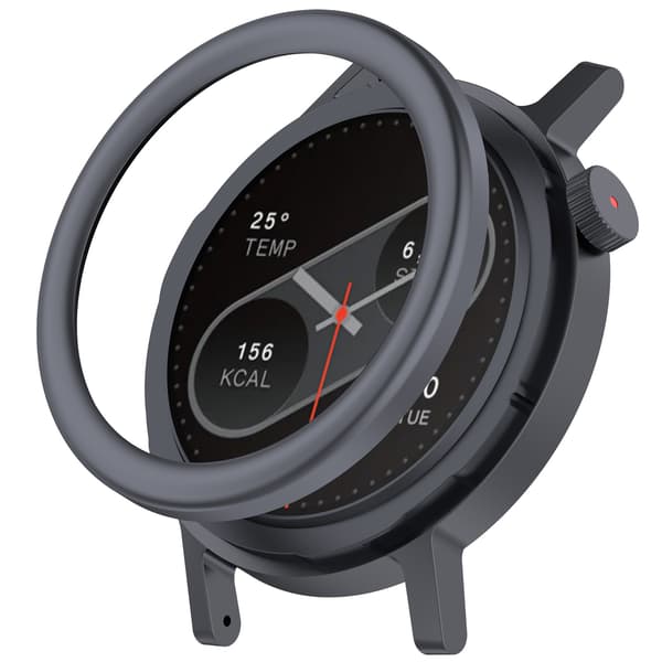Metallfodral och skärmskydd för CMF Watch Pro 2 - Silverram och härdat glas Grå