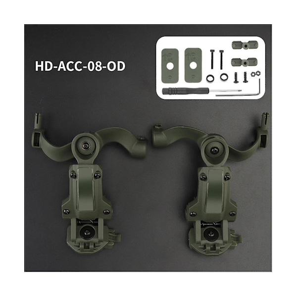 Headset Skinnebeslag 360 Graders Rotation Headset Hjelm Guide Adapter Passer Til Ops Core Arc Og Skinne-c