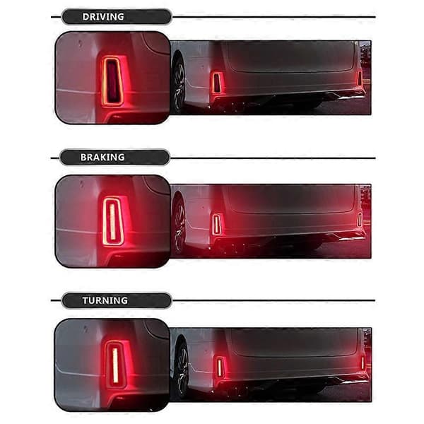 2X LED Reflektor Bakfanger Bakbremselys for Alphard Vellfire 30-serien 2015-2018 Rød