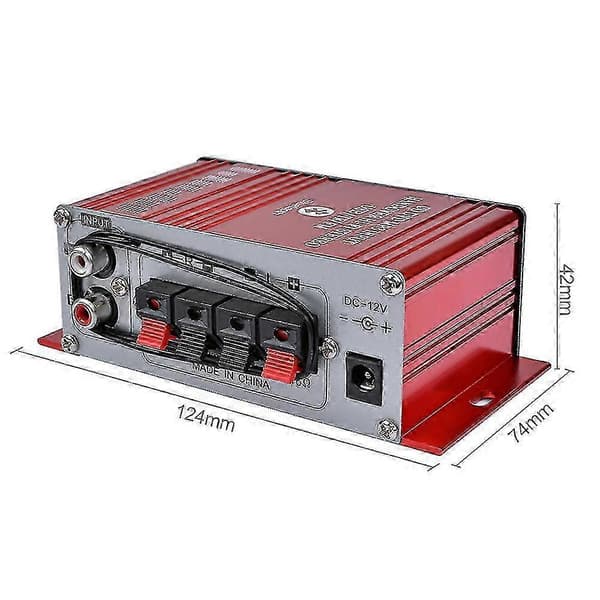 200W 12V HIFI Bluetooth Audio Effektforsterker FM for G8 - Bil & Hjem Stereo