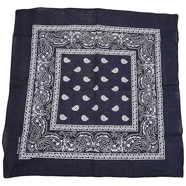 3 Bandanaer Mann Og 57 X 57 Cm Kongeblå + Blå + Marineblå