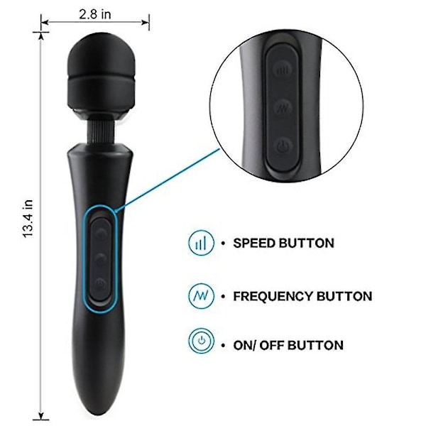 Chronus Super Tehokas Langaton Käsikäyttöinen Hierontalaite Syvään Kudokseen USB-Latauksella Vedenkestävä ABS-Silikonilla