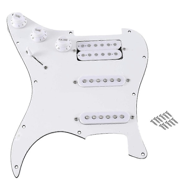 ST SQ Elgitarr Laddad Förkopplad Elgitarr Plektrumskydd Pickup-enhet Vit Regular