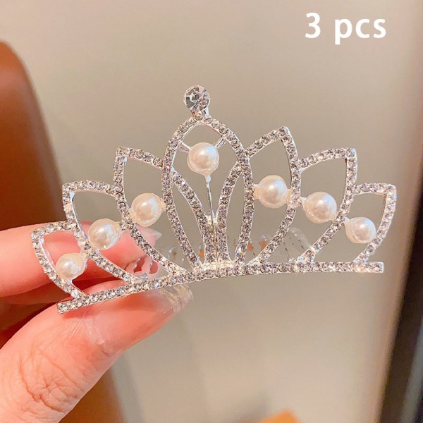 Børns Piger Rhinestone Krone Piger Krystal Tiara Prinsesse Børn Små Piger Fødselsdag Dekoration 8#