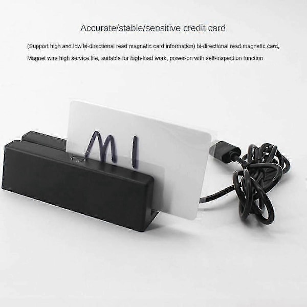 Msr90 Usb Magnetremskortläsare Kortläsare 3 Spår Mini Swiper För Usb Pc
