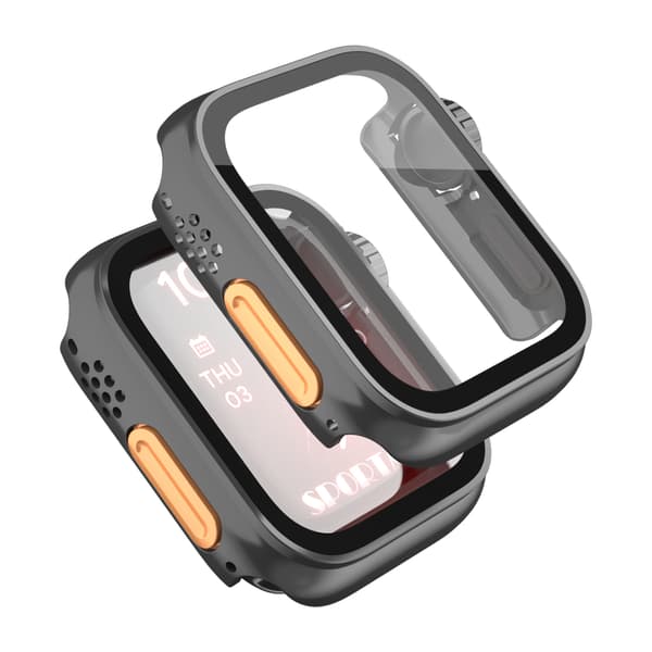 Kotelo näytönsuojalla Apple Watch Series 4/5/6, 40mm Musta
