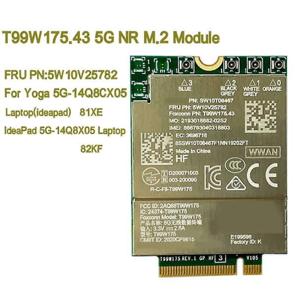 5G M.2 Kort T99W175.43 X55 Modul 5W10V25782 til Yoga