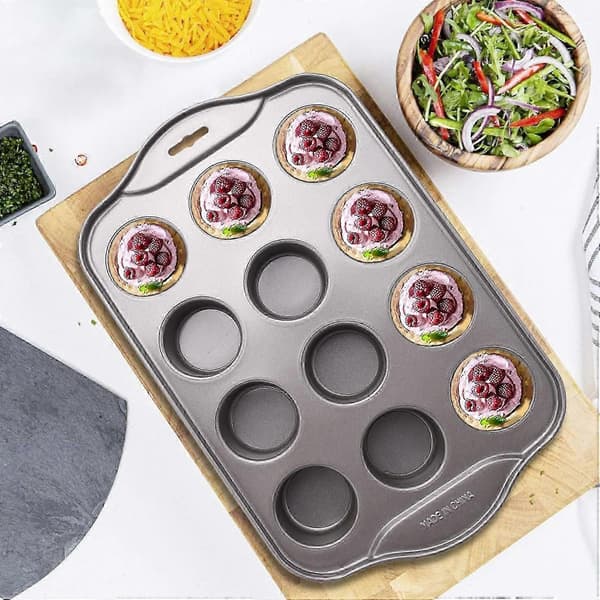 12-hulls Mini Cheesecake Panne med 12 avtakbare bunner