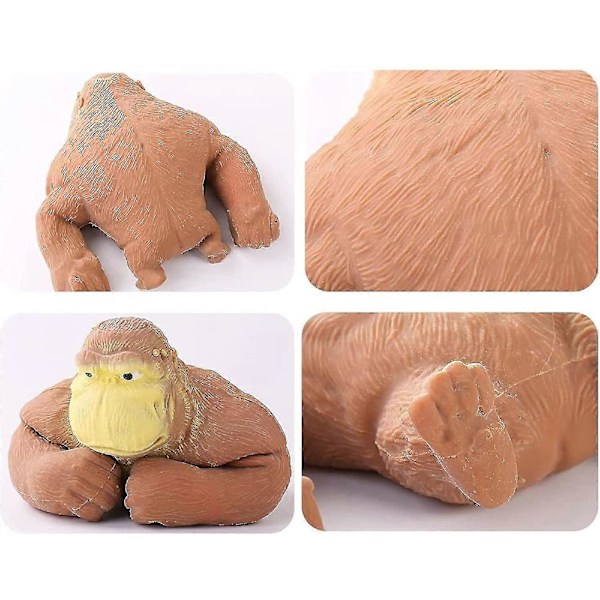 Strækbar Lim-sand Fyldt Gummi Gorilla, Latex Gorilla Blød Afspænding Dukke Legetøj, Dyr Høj-elastisk Strækbar Afspænding, Afspænding Legetøj